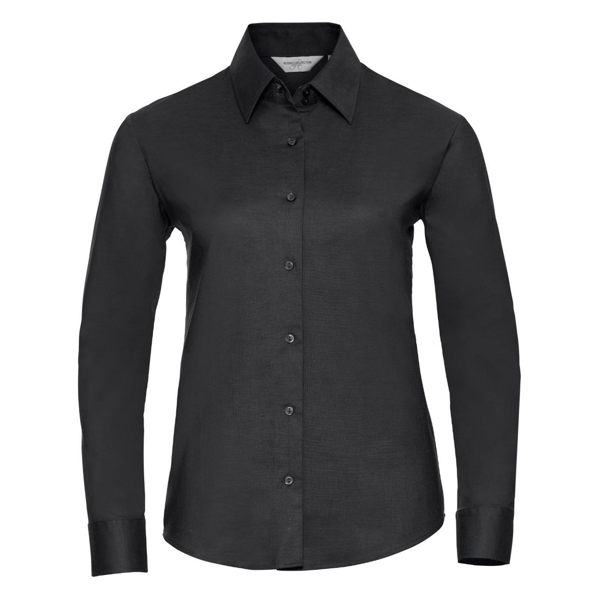   Essentials Women's Long Sleeve Button Down Stretch  Oxford Shirt (Available in Plus Size), Black, Medium : Clothing, Shoes &  Jewelry