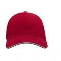 Burgundy - Side - Atlantis Liberty Sandwich Heavy Brush Cotton 6 Panel Cap (Pack Of 2)