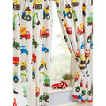 Front - Trucks & Transport Lined Curtains (Pack Of 2)