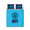 Front - Manchester City FC Crest Duvet Cover Set