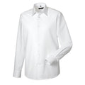 Front - Russell Collection Mens Long Sleeve Easy Care Tailored Oxford Shirt