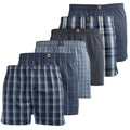 Front - Kandor Mens Nightling Woven Boxer Shorts (Pack of 6)