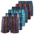 Front - Kandor Mens Hexster Checked Woven Boxer Shorts (Pack of 6)