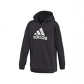 Black - Front - Adidas Childrens-Kids Glam Pullover Hoodie