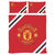 Front - Manchester United FC Stripe Reversible Duvet Cover Set