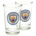 Front - Manchester City FC Wordmark Shot Glass (Pack of 2)