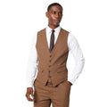 Front - Burton Mens Plain Weave Slim Waistcoat