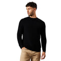 Front - Burton Mens Waffle Knitted Crew Neck Jumper