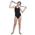 Front - Speedo Girls Medalist One Piece Swimsuit