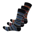 Front - Duke Mens D555 Roxton Striped Socks (Pack of 3)