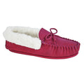 Front - Mokkers Womens/Ladies Suede Emily Moccasin Slippers