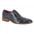 Front - Goor Mens Burnished Brogue Detailing Oxford Shoes