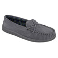 Front - Mokkers Mens Adie Suede Moccasin Slippers