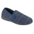 Front - Zedzzz Mens Kenny Herringbone Twin Gusset Slippers