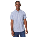 Front - Maine Mens Gingham Check Short-Sleeved Shirt