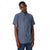 Front - Maine Mens Chambray Look Short-Sleeved Shirt