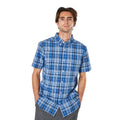 Front - Maine Mens Blake Check Short-Sleeved Shirt