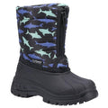 Black - Front - Cotswold Childrens-Kids Iceberg Shark Snow Boots