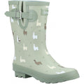 Front - Cotswold Womens/Ladies Farmyard Alpaca Mid Calf Wellington Boots