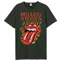 Front - Amplified Mens Hot Tongue The Rolling Stones T-Shirt