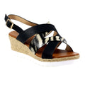 Front - Lunar Womens/Ladies Robinson Leather Sandals