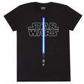 Front - Star Wars Unisex Adult Lightsaber Glow In The Dark T-Shirt