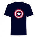 Front - Captain America Unisex Adult Shield T-Shirt
