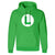 Front - Super Mario Unisex Adult Luigi Badge Pullover Hoodie