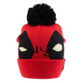 Front - Deadpool Face Pom Pom Beanie