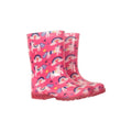 Front - Mountain Warehouse Childrens/Kids Splash Unicorn And Rainbow Light Up Wellington Boots