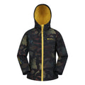 Front - Mountain Warehouse Childrens/Kids Exodus II Printed Water Resistant Soft Shell Jacket