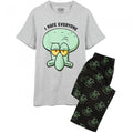 Front - SpongeBob SquarePants Mens Squidward Long Pyjama Set