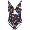 Front - Barbie Womens/Ladies Palm Tree Logo One Piece Swimsuit