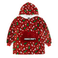 Front - Minecraft Childrens/Kids Oversized Christmas Hoodie Blanket