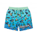 Front - Minecraft Boys Creeper Swim Shorts