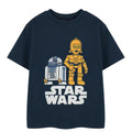 Front - Star Wars Boys R2-D2 & C3PO Short-Sleeved T-Shirt