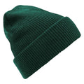 Bottle Green - Side - Beechfield Heritage Ladies-Womens Premium Plain Winter Beanie