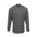 Front - Premier Mens Mulligan Check Long Sleeve Shirt