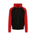 Front - AWDis Just Hoods Mens Baseball Zoodie