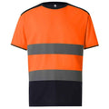 Front - Yoko Mens Two Tone Hi-Vis T-Shirt