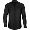 Front - NEOBLU Mens Poplin Bart Mao Collar Long-Sleeved Formal Shirt