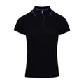 Front - Premier Womens/Ladies Coolchecker Contrast Pique Polo Shirt