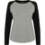 Front - SF Womens/Ladies Heather Long-Sleeved Baseball T-Shirt