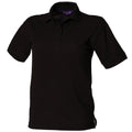 Front - Henbury Womens/Ladies Pique Polo Shirt