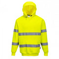 Front - Portwest Mens B304 Hi-Vis Drawstring Hoodie