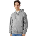 Stone Blue - Front - Gildan Mens Softstyle Midweight Full Zip Hoodie