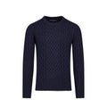 Front - Raging Bull Mens Chunky Cable Knit Crew Neck Jumper