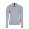 Front - Raging Bull Mens Ribbed Textured Quarter Zip Jumper