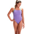 Front - Speedo Womens/Ladies Lattice One Piece Swimsuit