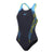 Front - Speedo Womens/Ladies Placement Laneback One Piece Swimsuit